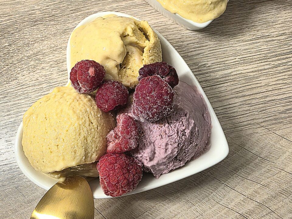 CREMIGES EIS AUS MANGO UND KOKOSJOGHURT